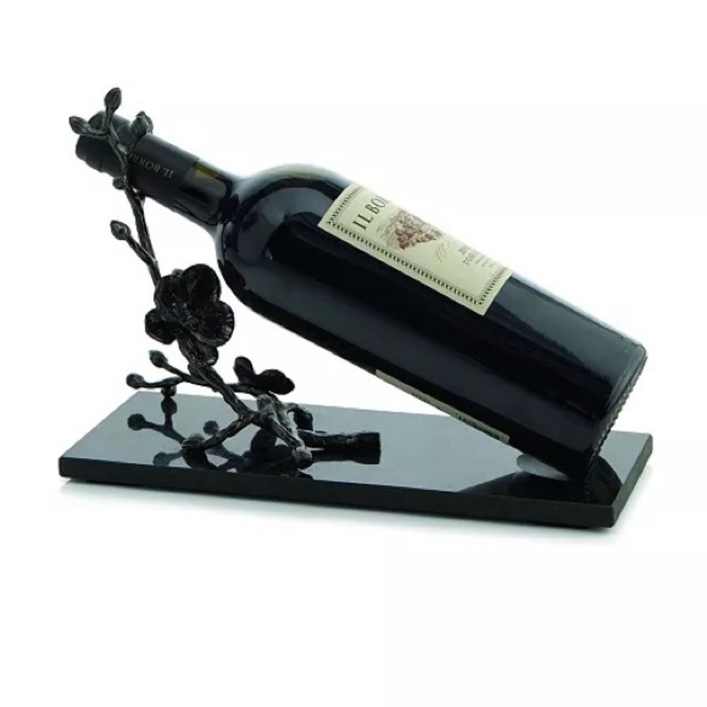 Black Orchid Wine Rest. Bottle holder                      MICHAEL ARAM